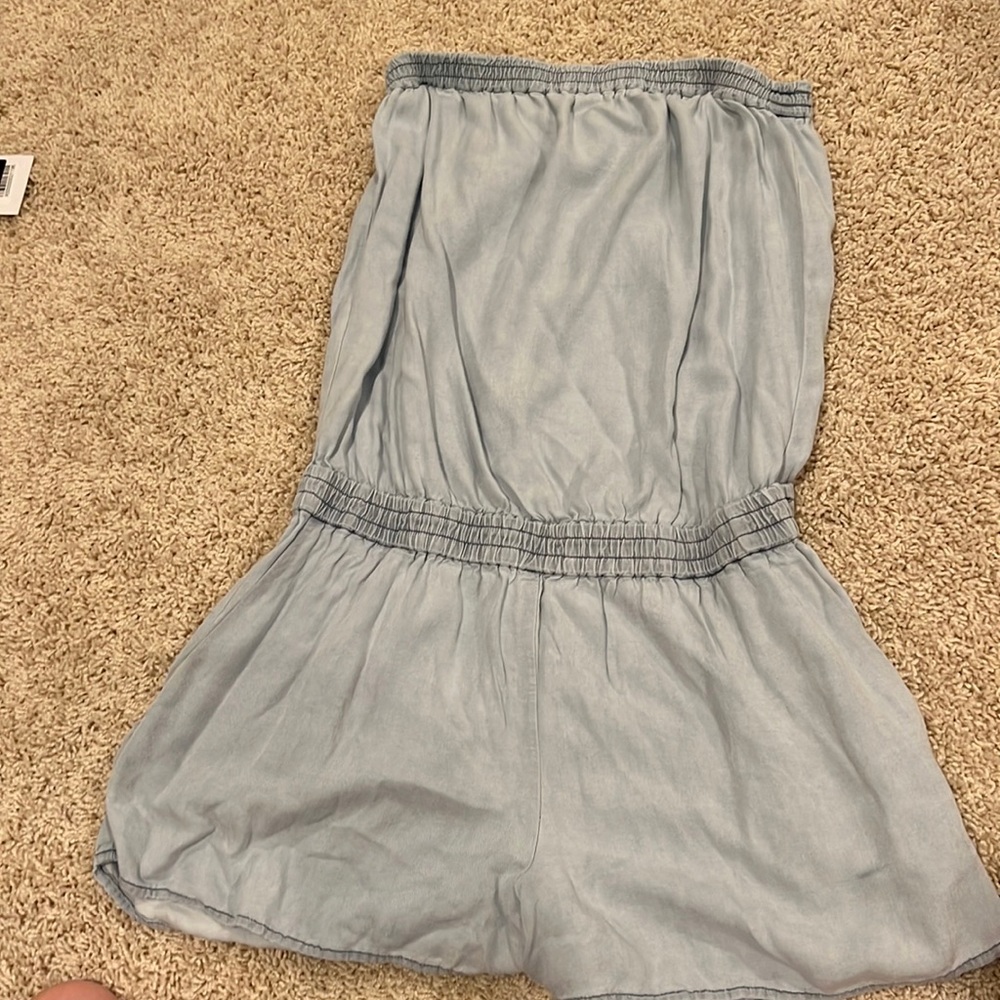 Soft denim-like romper